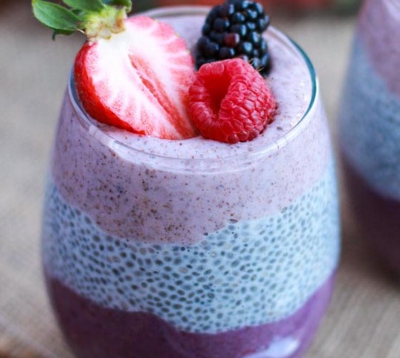 Berry Chia Pudding #healthy #breakfast