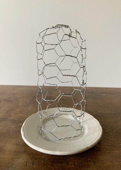 chicken wire cloche - domed top