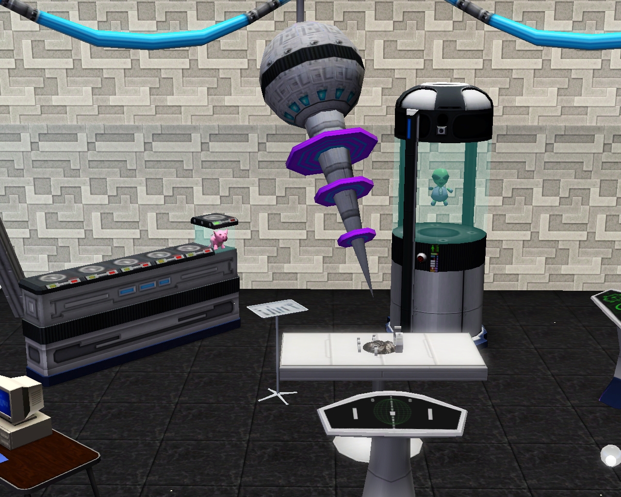 Игра том лаборатория. Научная лаборатория симс 3. Научная лаборатория игра. Комната стримера в игры. SIMS 3 Science Lab Future.