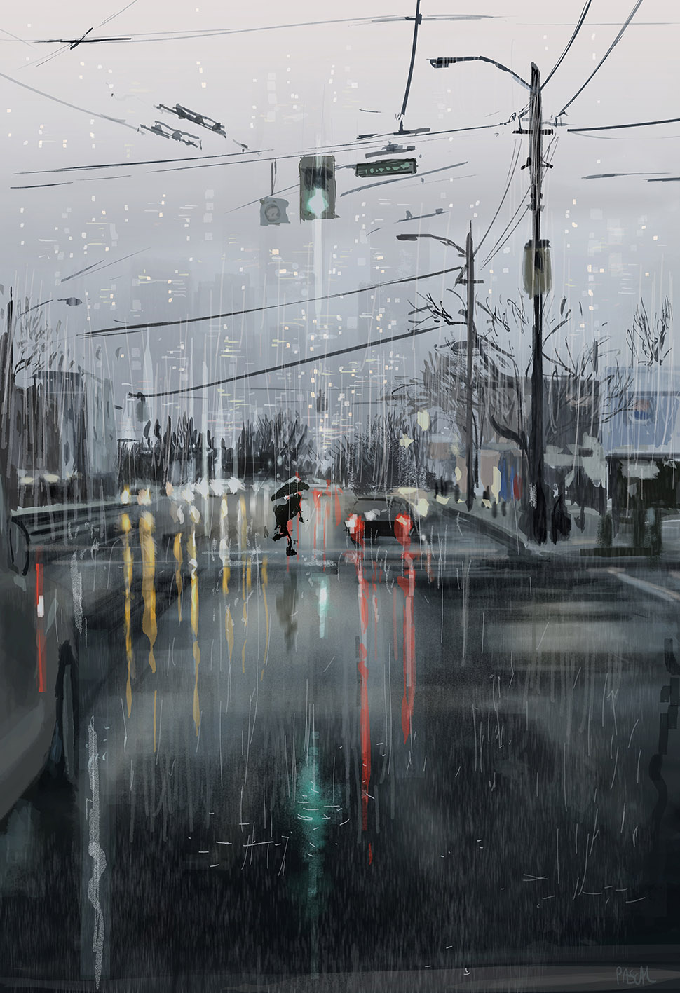 Some rain. Some rain. Сильный дождь. Зонт под дождем. Cray, robert_some rainy morning [1995] album cover.