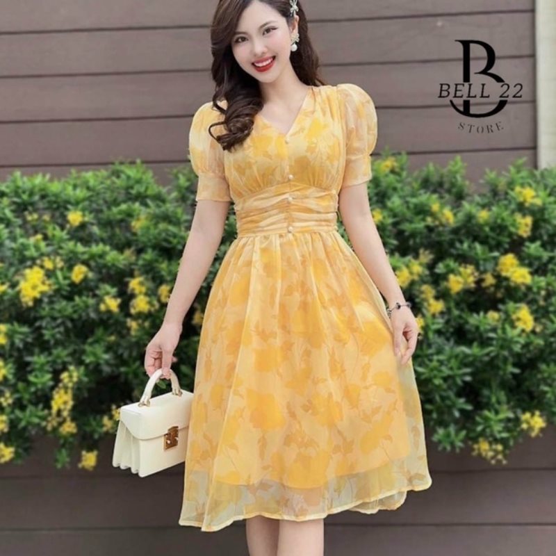 ĐẦM VOAN TAY PHỒNG( CÓ MÚT) ĐÍNH CƯỜM EO MÀU VÀNG B917 6 sm 2023 07 18 15 39 52 0700 GgSwzqPkwA