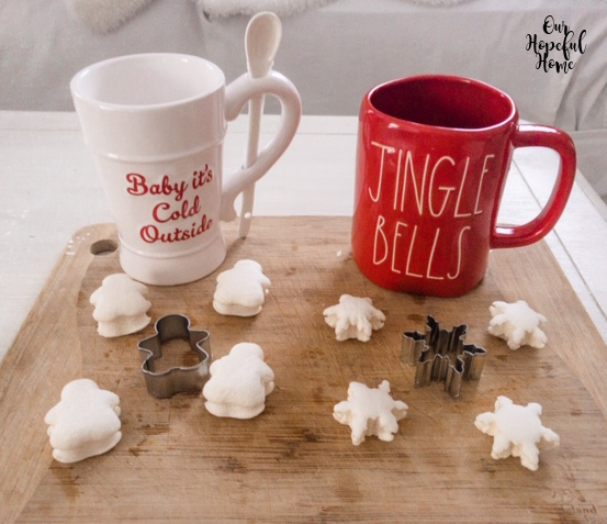 white mug red mug marshmallow toppers cookie cutters