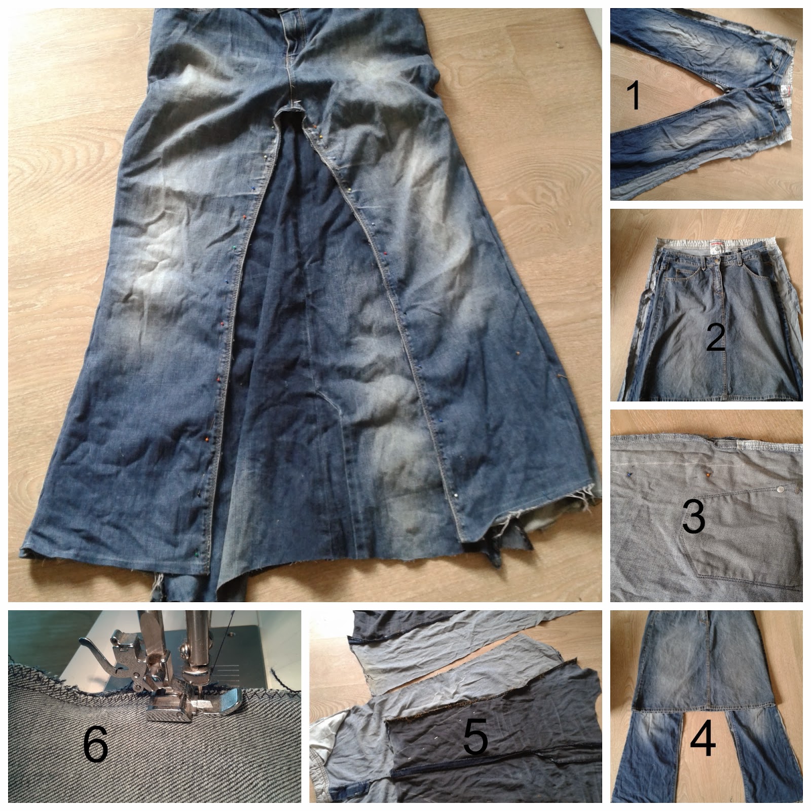 Making Jeans Into A Skirt 48