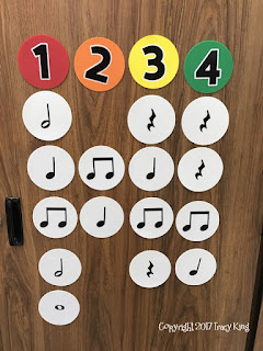 Great ideas for using Music-Go-Rounds to teach rhythm.  Use them in centers, to decode song notation, with body percussion and more!
