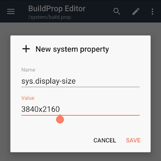 Change display resolution by modifying buildprop file Change display resolution by modifying buildprop file