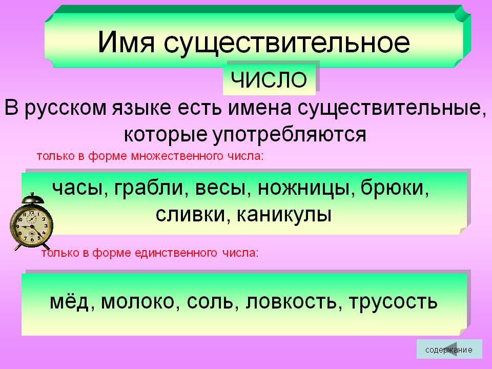 Число имен существительных 3 класс презентация