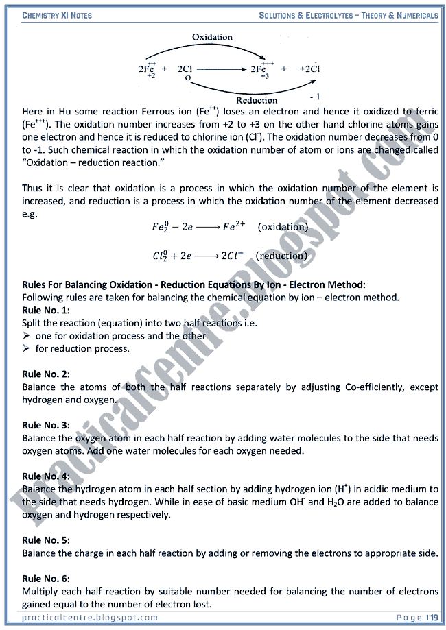 Solutions And Electrolytes - Theory And Numericals (Examples And Problems) - Chemistry XI