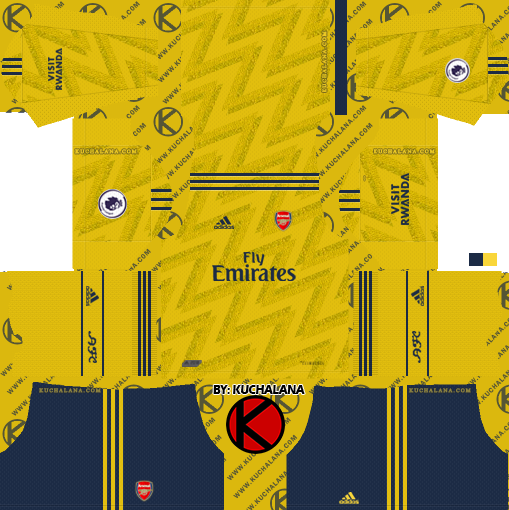 Arsenal 2019/2020 Kit - Dream League Soccer Kits - Kuchalana