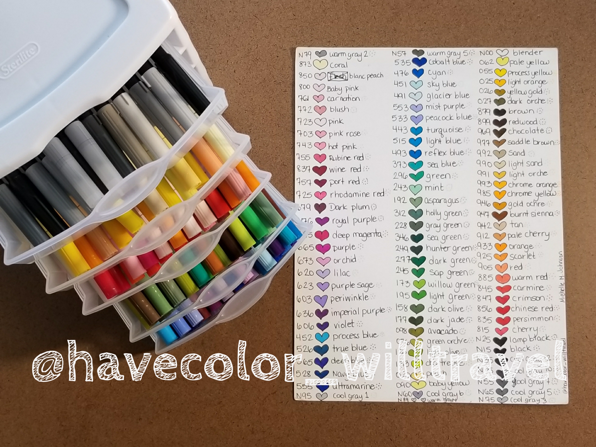 How (and why) to color chart all your art supplies