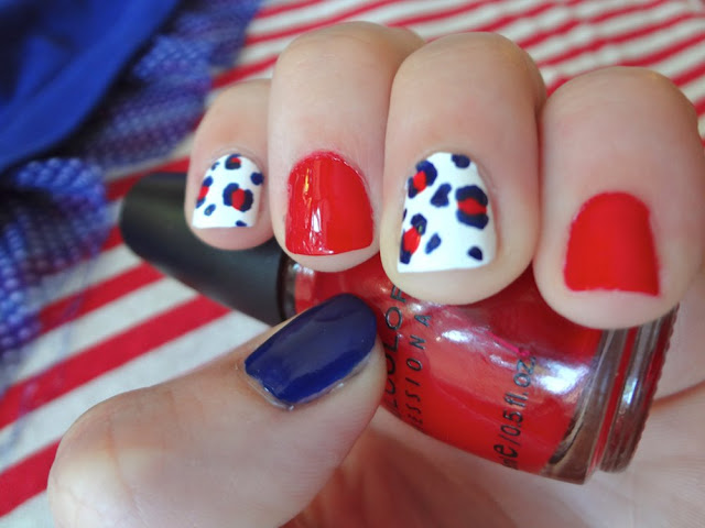 patriotic leopard print nails