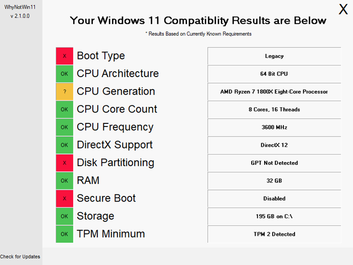 Почему мой компьютер не совместим с Windows 11