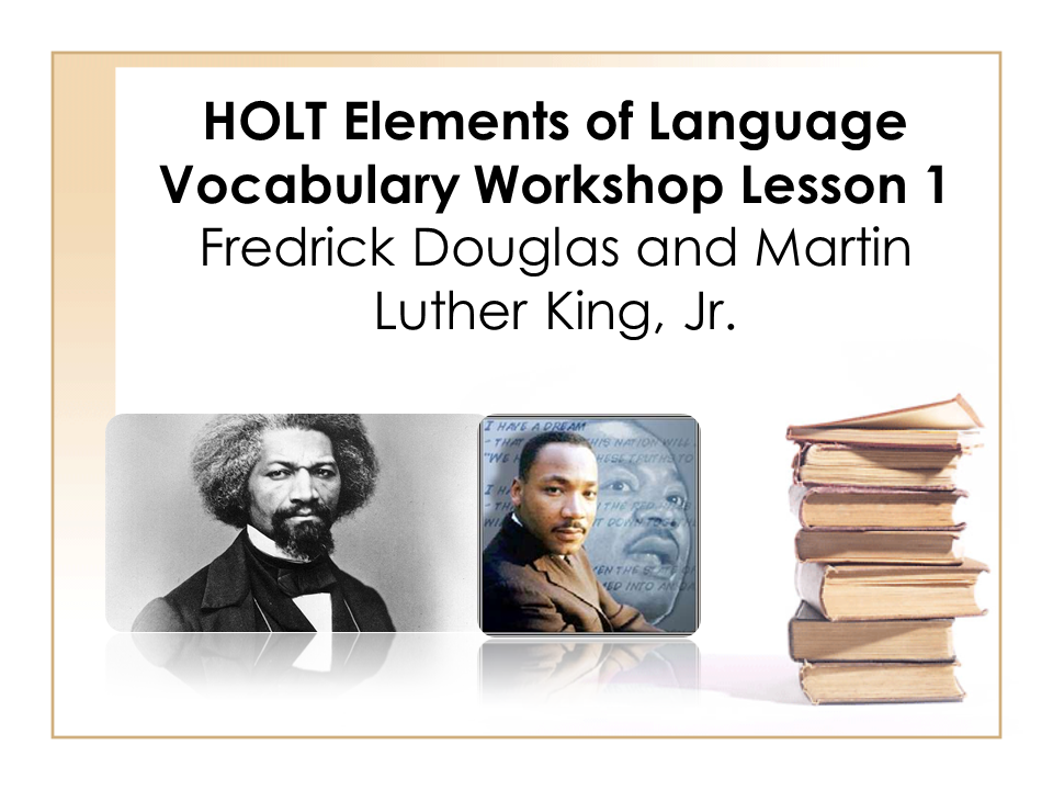 HOLT Elements of Language Vocabulary Lesson 1