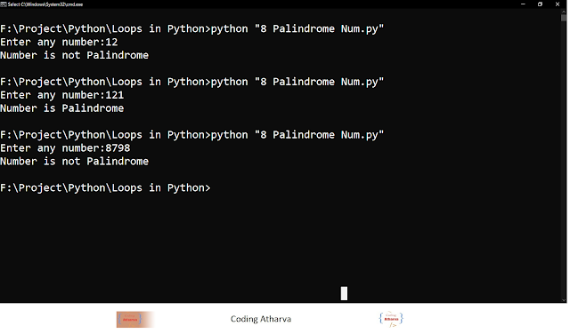 13 Program that takes a number and checks whether it is a Palindrome or ...