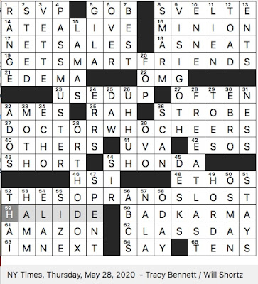 Rex Parker Does the NYT Crossword Puzzle: Secures as climber's rope / TUE  6-2-20 / Knickers wearer maybe / Cute pudginess in toddler / Science  fiction her of 25th century / Al Capone chasers informally