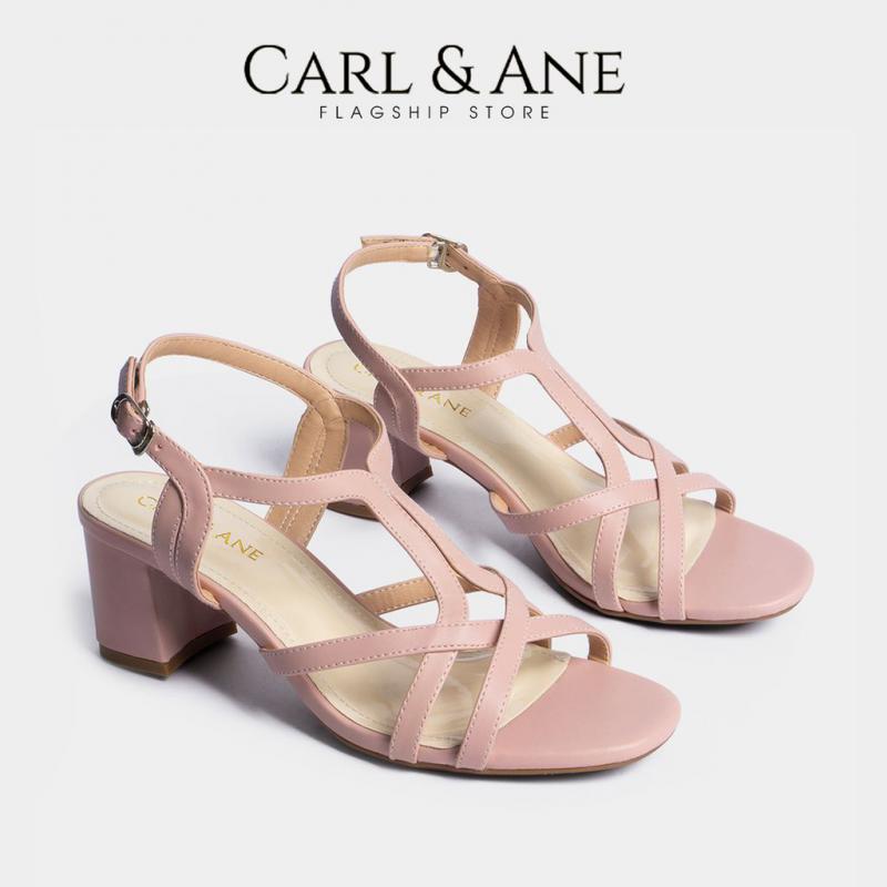 Giày sandal phối dây thời trang nữ mũi vuông gót cao 5cm CS002