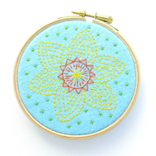 Subscribe to my newsletter to receive this free spring flower embroidery pattern