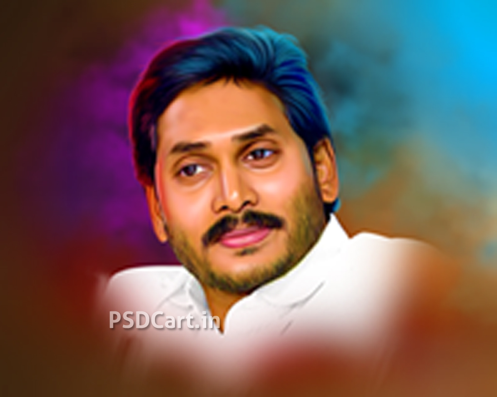 YS Jaganmohan Reddy Painting Image PSD Download