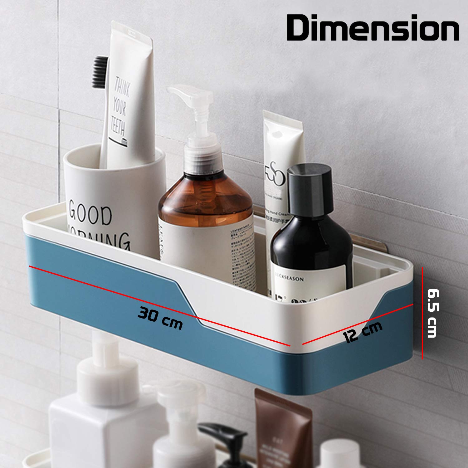 Bathroom Shelves AS+ABS+SEBS+PC Magic Sticker Series Shower Caddy