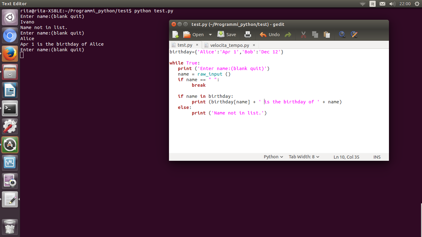 Python language. How to use While True instruction and the list.