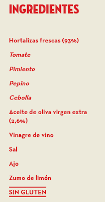 Ingredientes del gazpacho