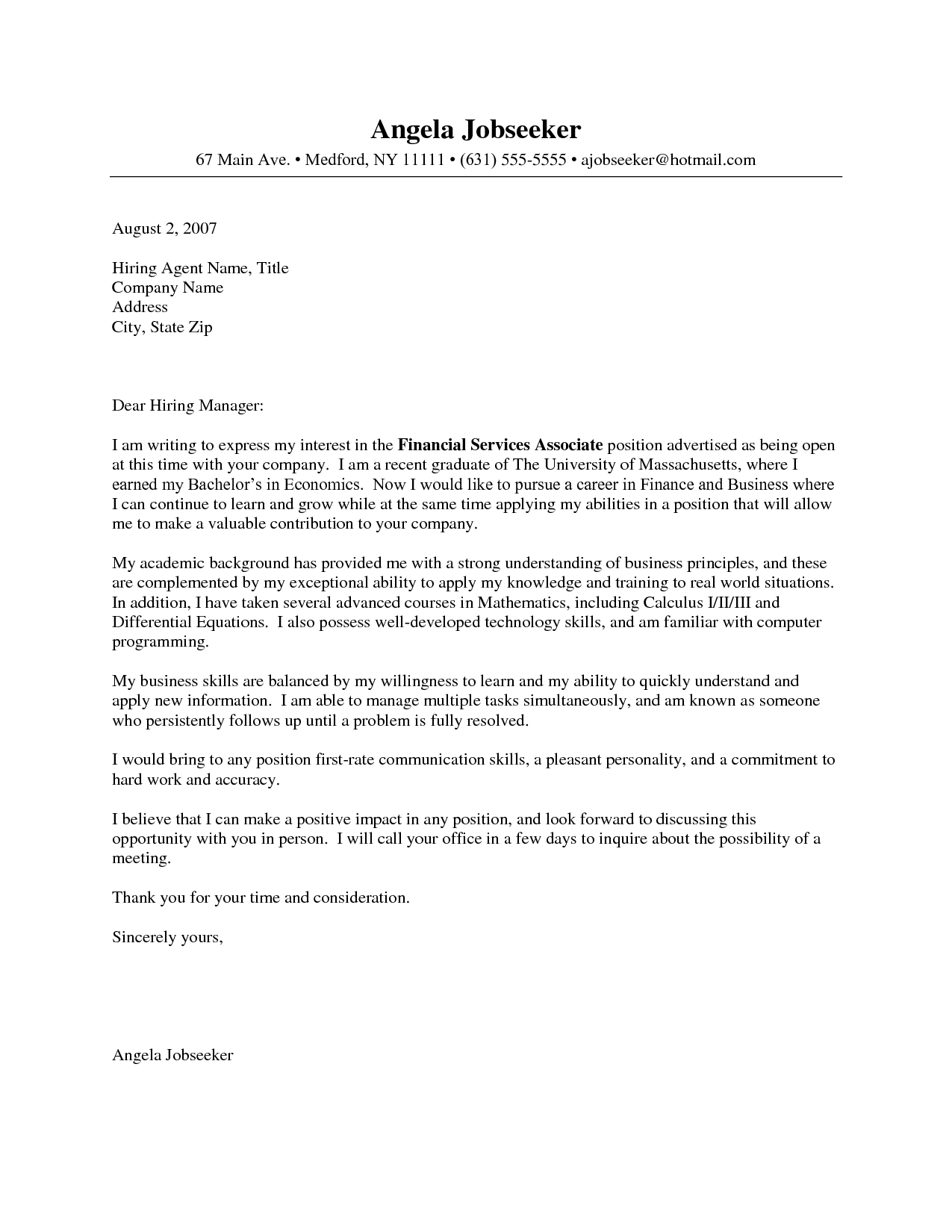 Esthetician Cover Letter Resume Letter