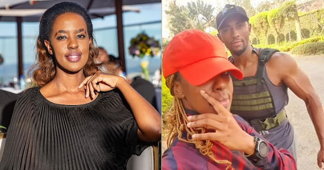 Lilian Nganga, the new rapper Juliani's wife with her gym instructor photo