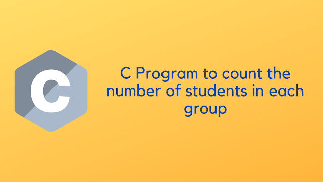 C program to count the number of students in each group