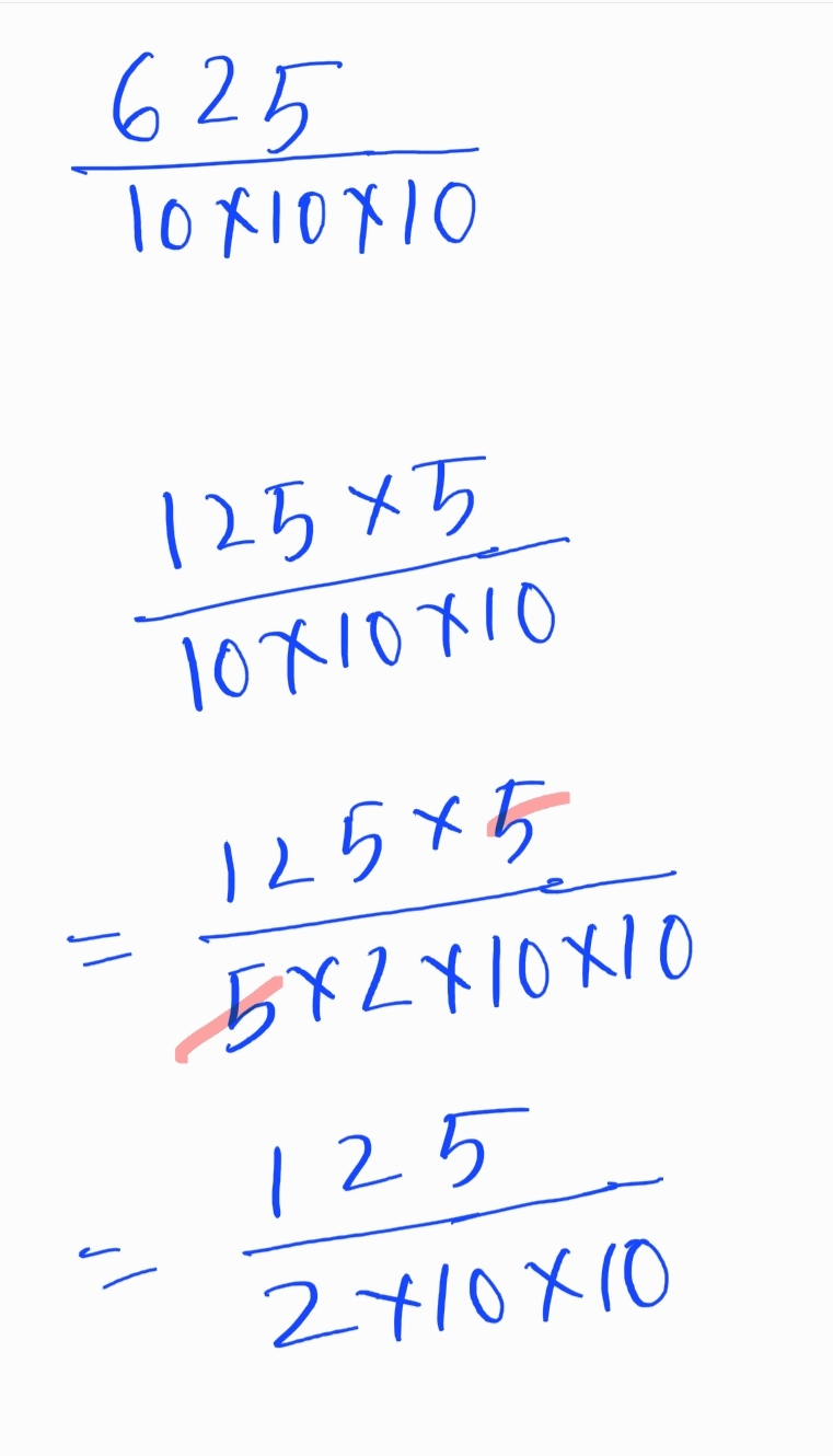 What is the equivalent fraction of .625