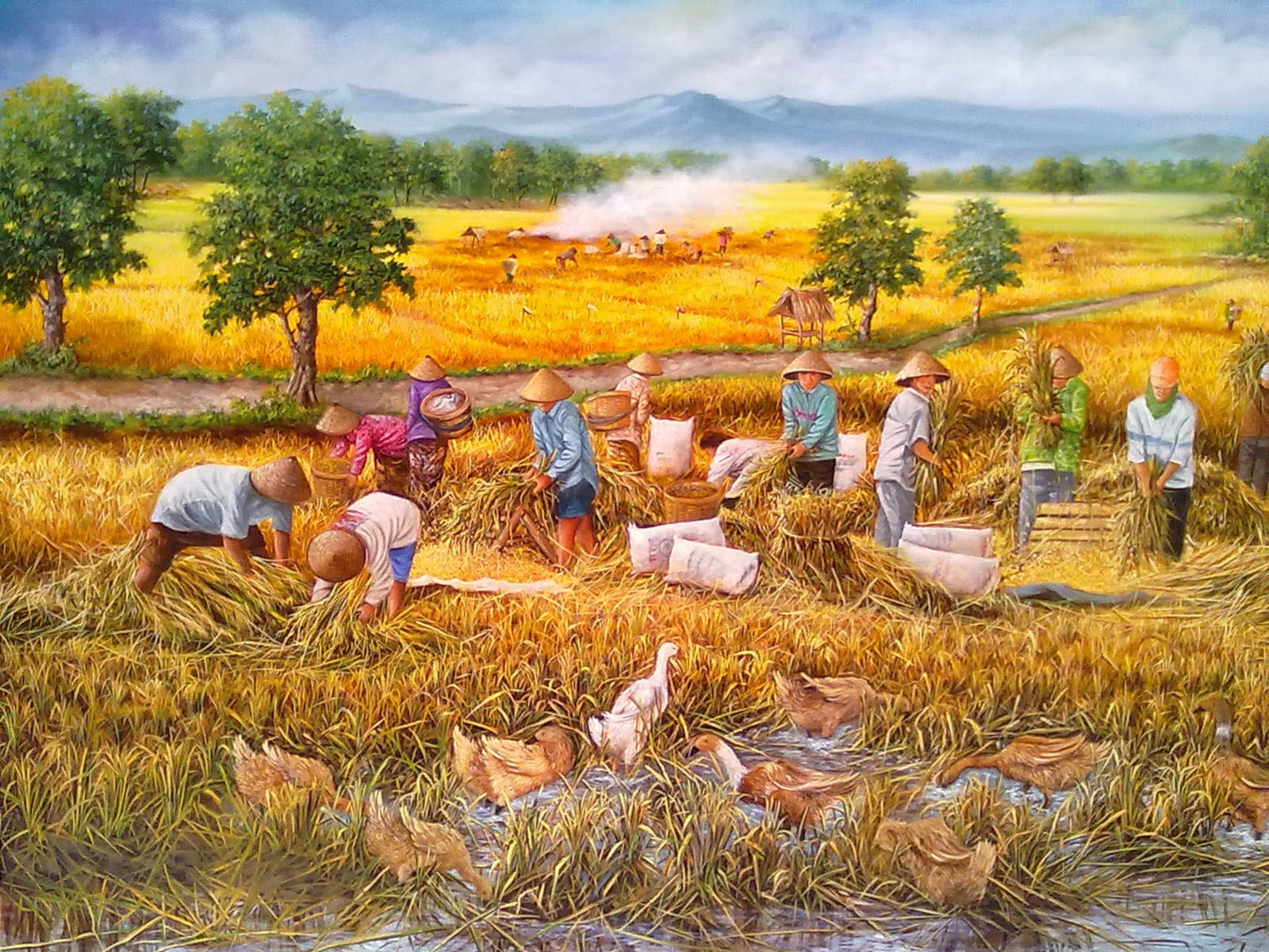 Dunia Lukisan JAVADESINDO Art Gallery LUKISAN PANEN Dunia Lukisan JAVADESINDO Art Gallery LUKISAN PANEN