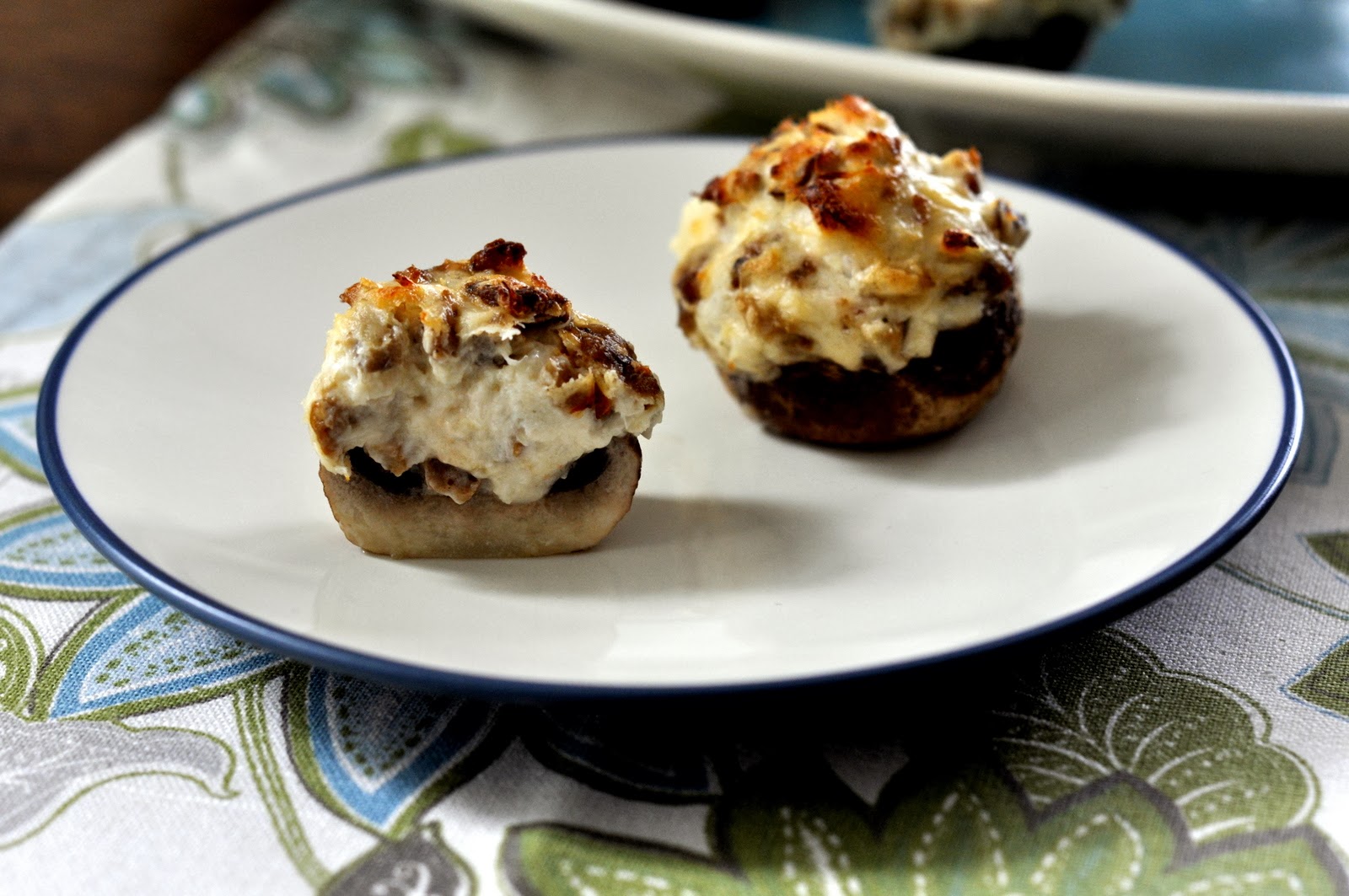 Stuffed Mushrooms with Sausage and Crab Meat | Taste As You Go #JDCrumbles