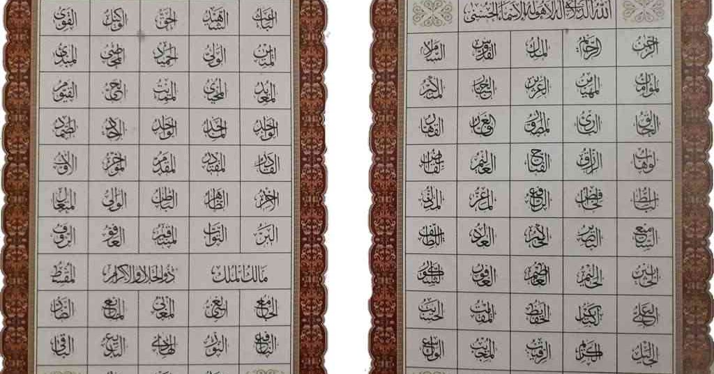 Asmaul Husna Latin / NADHOM ASMAUL HUSNA ARAB, LATIN DAN TERJEMAH