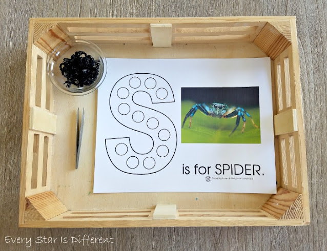 S is for Spider Do-a-Dot Printable