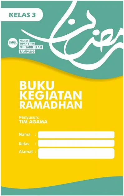 Contoh Buku Kegiatan Ramadan Siswa Kelas 3 SD/MI