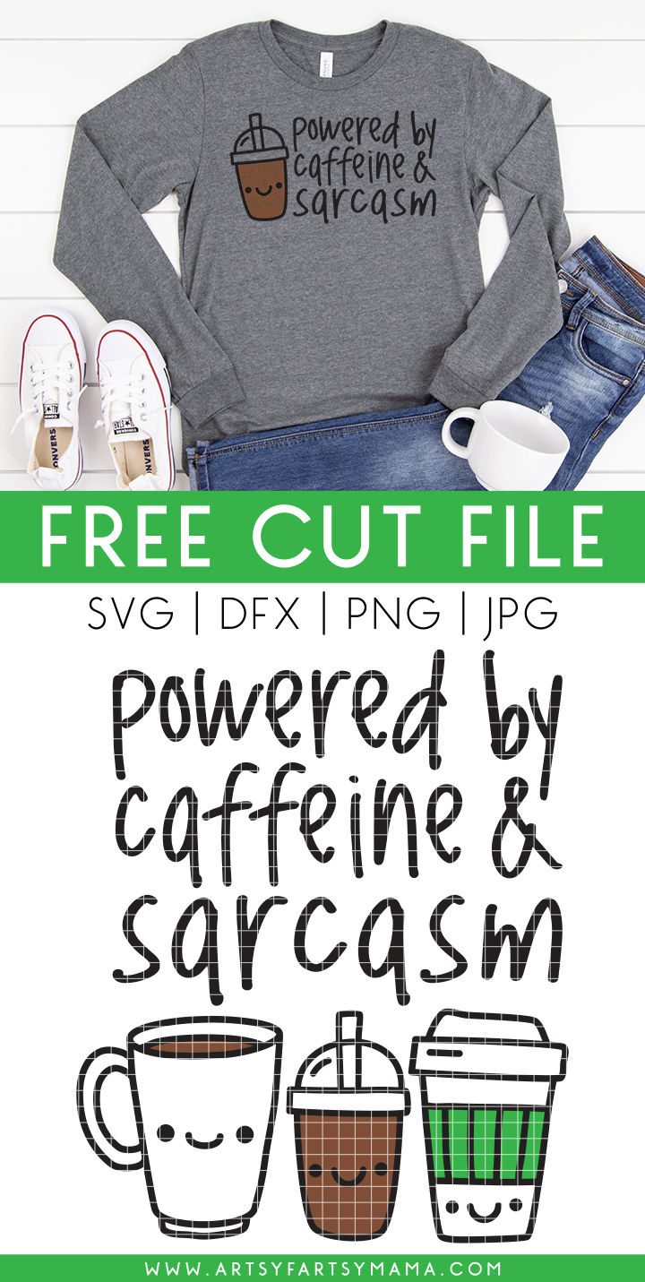 Powered By Sarcasm and Coffee Funny Iron on Patch