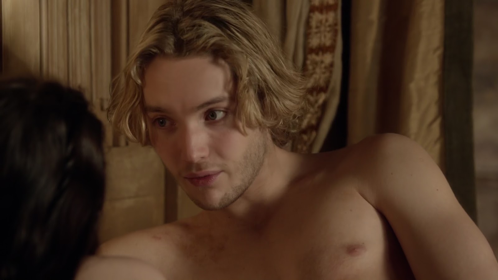 Toby Regbo shirtless in Reign 1-21 "Long Live The King" .