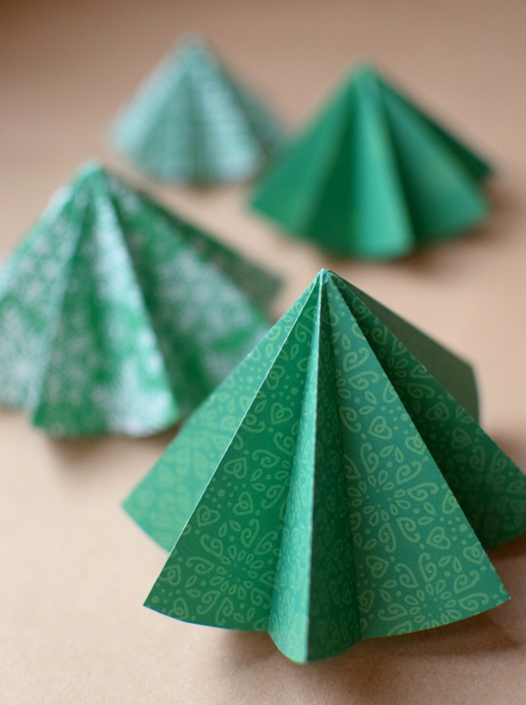 Folded Paper Christmas Tree Ornaments What Can We Do With Paper And Glue