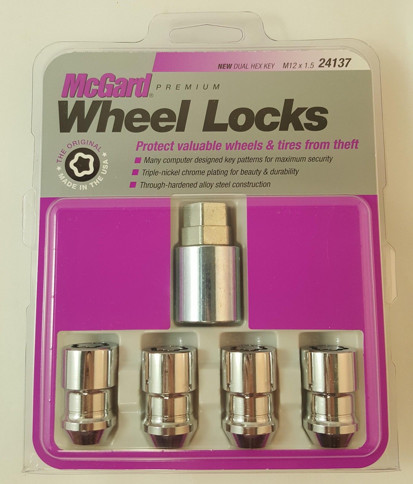 A2I McGard 24137 Chrome Cone Seat Wheel Locks M12 x 1.5 Thread Size