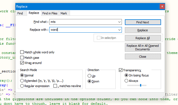 แทนที่ word-or-text-in-multiple-files-in-notepad