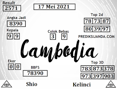 Kode Syair Cambodia 17 Mei 2021 Hari Senin Prediksi Janda Togel
