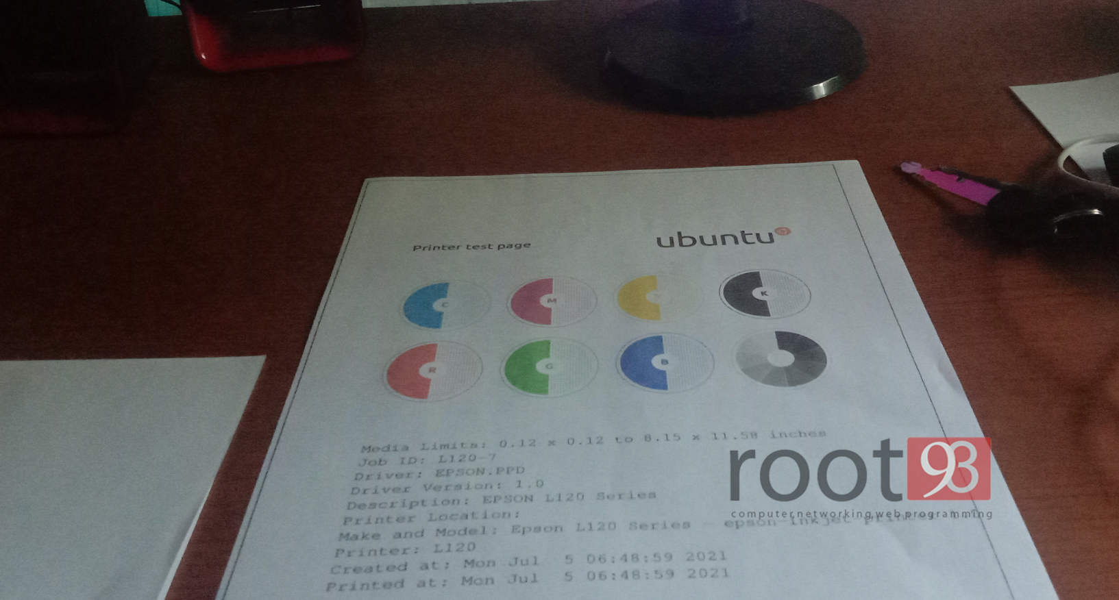 Cara Print test Page di Ubuntu Root93