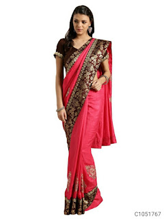Delicate Art Silk Solid With Emboridery Border Sarees