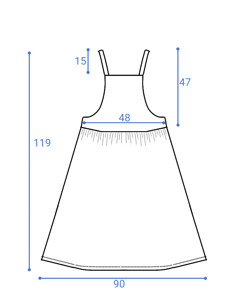 型紙 作り方 エプロンワンピース ジャンパースカート ハンドメイド洋裁ブログ Yanのてづくり手帖 簡単大人服 子供服 小物の無料型紙と作り方