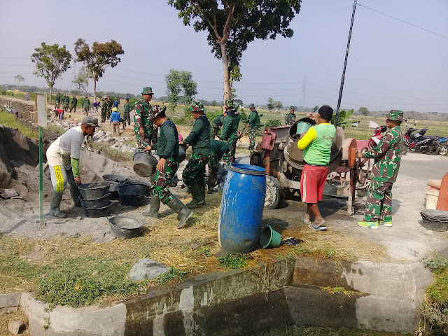 Talud Sasaran KBM Sudah Mulai Digarap TNI Dan Warga Kupang Karangdowo