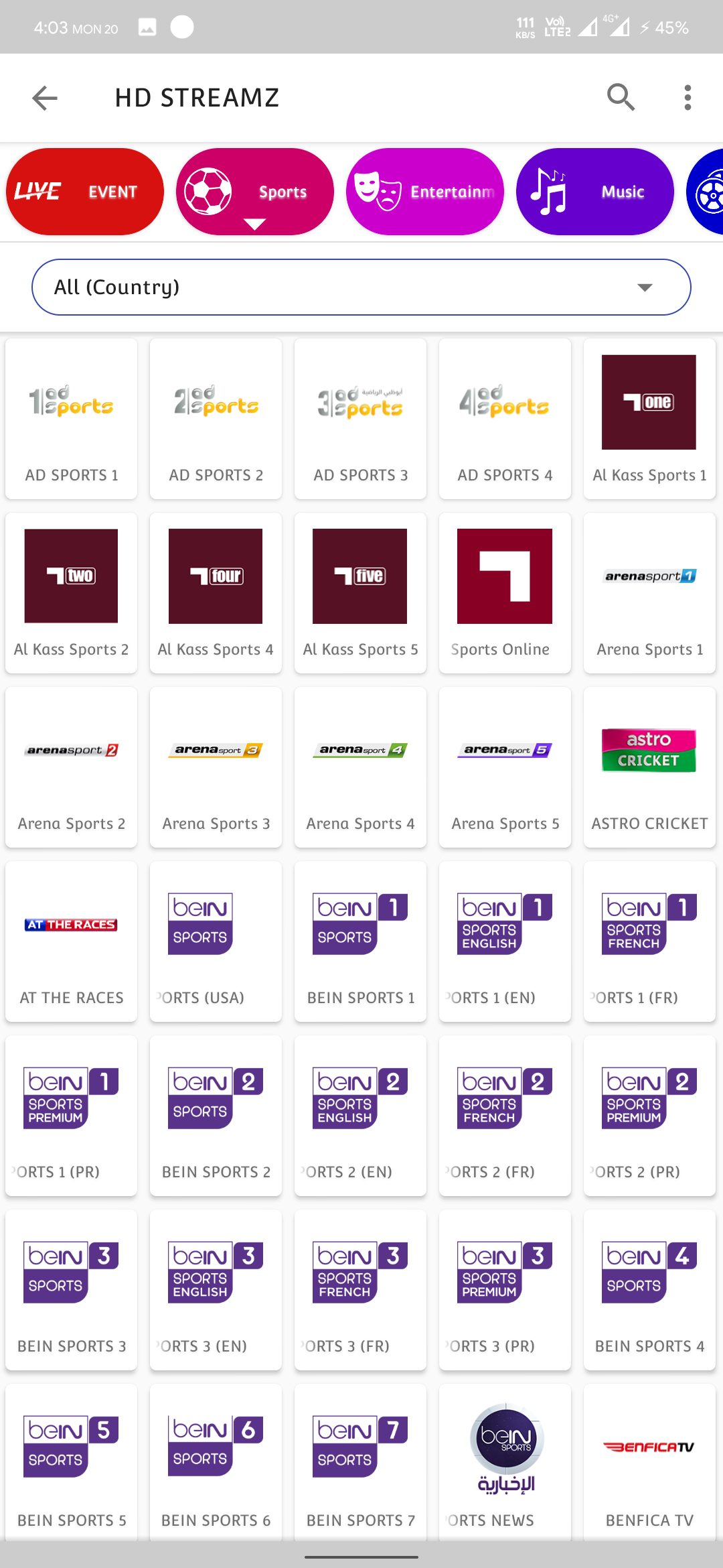 HD StreamZ App Screenshot