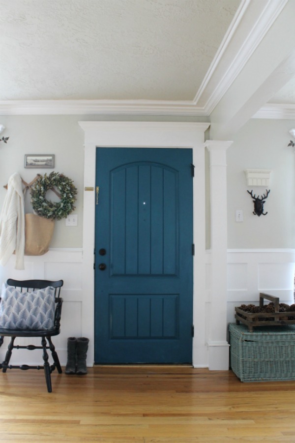 Navy painted door by The Wicker House