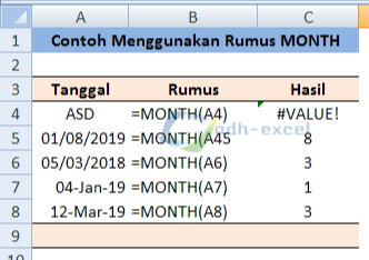 Cara Menggunakan Rumus Month Dalam Microsoft Excel Adhe Pradiptha