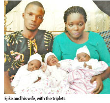 unemployed man wife triplets lagos