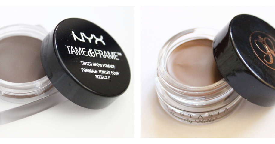 Comparison Review: NYX Tame & Frame Brow Pomade vs. Anastasia Dip Brow -  Simple Stylings