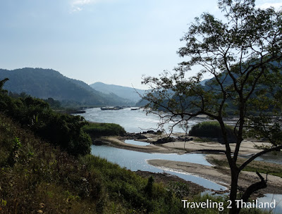 View over the Mekong River in Laos. Traveling in Laos