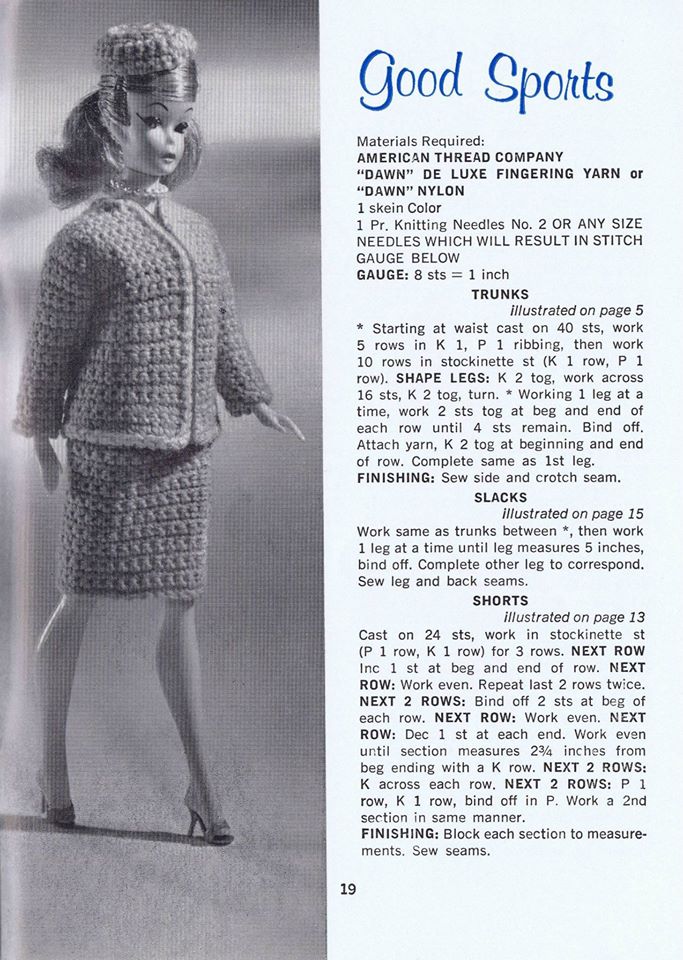 The Vintage Toy Chest Doll Clothes Knitted and Crocheted